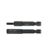 Set di 2 adattatori autofilettanti per M5 da 4 mm, punte da trapano filettate esterne interne per dadi da inserire e bulloni a gancio, codolo esagonale da 1/4", cromo vana, 4 mm