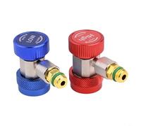 Set di 2 adattatori per accoppiatori a connessione rapida R134A per manometro AC automatico, pressione HVAC bassa e alta