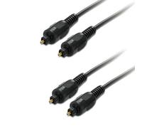 Set di 2 adattatori per cavi Toslink a Toslink per il collegamento audio, lunghezza 1,5 metri