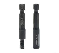 Set di 2 adattatori per chiavi a bussola da 4 mm x 0 mm 7 M5 x 0 8 per dadi a inserto o bullone a gancio con gambo esagonale da 1/4 di pollice, adatto per trapani elettrici in acciaio al cromo vanadio