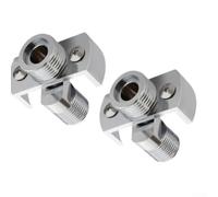 Set di 2 adattatori per rubinetto doccia G1/2, regolabili, cromato | Ottone massiccio, resistente alla ruggine, durevole, resistente all'umidità, finitura di alta qualità