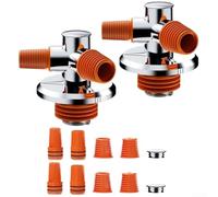 Set di 2 adattatori per scarico in PVC, 40 mm, per lavatrice | 2 pezzi, connettore principale da 40 mm, antiodore, per lavatrice, lavastoviglie, montaggio rapido