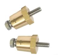 Set di 2 adattatori per terminali batteria in ottone, 250 A, connettori filettati M8 per auto e sostituzione della batteria di accumulo di energia