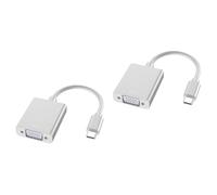Set di 2 adattatori VGA da USB a USB-C femmina per cellulari con lo stesso schermo