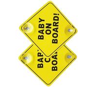 Set di 2 adesivi di avvertimento per auto di sicurezza dei bambini regolabili per l'uso rapido tazza di aspirazione segnale di avvertimento per diversi veicoli. Utilizzare il cartello per auto per la