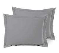 Set Di 2 Albergo Stile Morbido Pillow Shams, Doppio Spazzolato Microfibra Cover
