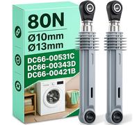 Set di 2 ammortizzatori lavatrice Ø10mm Ø13mm 80N lunghezza 170mm - 250mm con codice originale DC66-00343D DC6600343D DC66-00421B DC6600421B DC66-00531C DC6600531C per Samsung