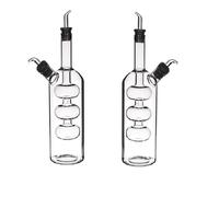 Set di 2 Ampolle Oliera Olio e Aceto 2in1 in Vetro menage per Tavola di casa Dis