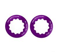 Set di 2 anelli di bloccaggio per bicicletta, in lega di alluminio 7075, per volani 11T (viola)