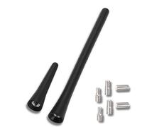 Set di 2 Antenne Auto Corta, Antenna Universale da 6,5 cm e 18 cm con 6 Viti di Collegamento M4, M5, M6, Antenna Mini FM/AM/DAB con Ricezione Potenziata per Tutti i Veicoli