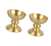 Set Di 2 Antico Culto Stand Per La Casa Tempio Sacro Ottone Candeliere Lampada A Olio Buddista Altari Decorazione Decorativa Candeliere In Ottone Per Cerimonie Religiose