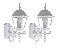Set di 2 applique ALU, lampade, illuminazione per esterni, lanterne in un set con lampadine a LED