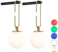 Set di 2 applique da parete a batteria, con telecomando, dimmerabili e controllo wireless - Non necessitano di cablaggio - Facili da installare - Ideali per camera da letto, stile rustico o da comodi