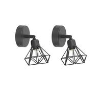 Set di 2 applique da parete in metallo nero ERMA