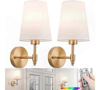 Set di 2 applique da parete ricaricabili, luci LED senza fili, non necessitano di cablaggio.