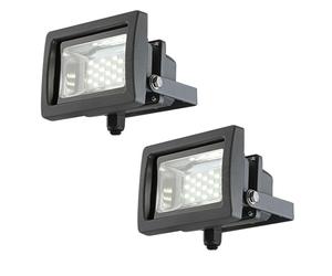 Set di 2 applique LED da 10 watt, faretto da costruzione, lampada da esterno, faretto orientabile
