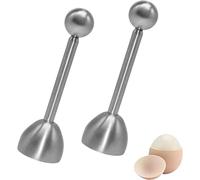 Set di 2 apriuova in acciaio inossidabile, tagliapolatore per gusci d'uovo crudi e cotte (13 x 3,8 cm) - Strumento da cucina pratico per aprire facilmente le uova