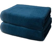 Set di 2 Asciugamani Bagno Grandi 90x180 cm | Telo da Bagno e Doccia XXL | 100% Cotone | Spugna Morbido e Assorbente | 500g/m2 | Hotel Spa B&B Sauna | Oeko-TEX | Ôhm | Blu