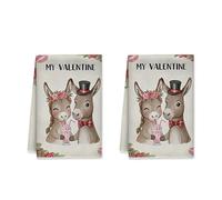 Set di 2 asciugamani da cucina a forma di asino, in microfibra, ad asciugatura rapida, per lavandino, decorazione per piano di lavoro, 40,6 x 61 cm