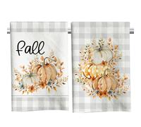 Set di 2 asciugamani da cucina autunnali, strofinacci autunnali per la cucina, asciugamani autunnali alla zucca, canovacci per asciugare i piatti, asciugamani da cucina, arredo bagno autunnale,