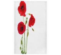 Set di 2 asciugamani da cucina con fiori di papavero per asciugare i piatti assorbenti, strofinacci per cucinare il bagno 45 x 60 cm