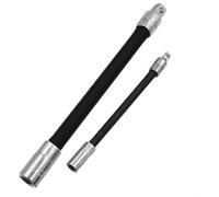 Set di 2 aste di prolunga flessibili con attacco da 1/4" e 1/2" e tecnologia a molla per l'uso con cricchetto e trapano elettrico