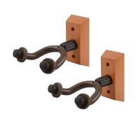 Set di 2 Attacchi a Muro for Chitarra, Base in Legno con Bracci Rivestiti in Gomma for Chitarre, Ukulele e Bassi