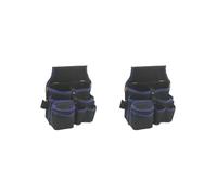 Set di 2 attrezzi da giardinaggio marsupio cintura impermeabile pratico strumento cintura marsupio falegname bordi blu 21 x 24 cm