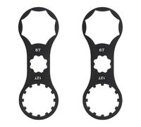 Set di 2 attrezzi per bloccaggio centrale, centrale dischi freno, adatti SR Suntour XCR/XCM/XCT/RST MTB, chiave la rimozione e l'installazione del tappo della forcella bicicletta (nera).