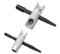 Set di 2 attrezzi per il montaggio 4 in 1, in acciaio al cromo molibdeno per 1/8 NPT, M10 x 1, M8 x 1 e 3/8, 5/16, 7/16 pollici, esagonale, strumento di installazione e smontaggio ergonomico per