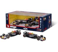 - Set di 2 Auto di Formula 1 Compatibile con Red Bull Max Verstappen #1 e Sergio Perez #11 Campione del Mondo di Formula 1 2024 Scala 1/43 Bburago 38173