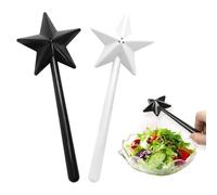 Set di 2 bacchette magiche per sale e pepe, tre fori con una sola mano, dispenser di sale rimovibile ricaricabile, per cucina, barbecue, ristorante, tavolo da pranzo, decorazione per feste di Natale