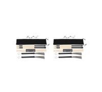Set di 2 bacchette per batteria senza sbavature con borsa di immagazzinaggio superficie liscia spazzola in acciaio attrezzatura musicale accessori percussioni forniture per strumenti asta in legno