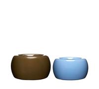 Set di 2 Barattoli Maru, Blu/ Marrone