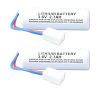 Set di 2 batterie per allarme, 3,6 V, 2700 mAh, BAT04, BATLi04, LiSoCl2, compatibile con DB903 LI04 MGL956439 DAITEM Hager, lunga durata per impianti di allarme