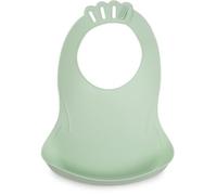 Thermobaby - Set di 2 bavaglini BIBOU - Made in France - Bavaglini impermeabili con recuperatore - Regolabili e facili da pulire - Materiale morbido (verde celadon e grigio fascino)