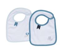 Set di 2 bavaglini in cotone bianco