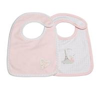 Set di 2 bavaglini in cotone rosa