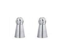 Set di 2 beccucci in acciaio inox a forma di fiore per glassa, pasticceria, torta, crema, cupcake, beccucci per decorare beccucci tipo 3#1641