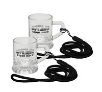 Set di 2 bicchieri da liquore con scritta in lingua tedesca "Der Klüter", per feste, celebrazioni