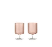 Set di 2 bicchieri da vino Ripple Blush