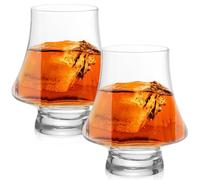 Set di 2 bicchieri da whisky, 300 ml, senza Bpa e senza piombo, bicchieri da whisky, per scotch, cognac, rum, cocktail, ideali per degustazioni, Natale, regali di Halloween