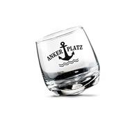 Set di 2 bicchieri da whisky con ancora, girevoli, in una bella confezione regalo, per feste e casa, alta qualità e lavabili in lavastoviglie.