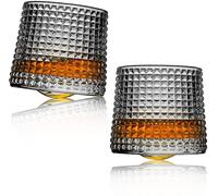 Set Di 2 Bicchieri Da Whisky Rotabili a Decompressione, Stile Antico, per Rum Sc