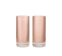 Set di 2 bicchieri Highball Ripple Blush