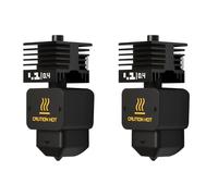 Set di 2 blocchi di calore H2D Hotend, 3D Printer Print Head Hot End Heating Block Kit with 0,4 mm Hardened Steel Socks and Silicone socks for Bambu Lab H2D, A1/A1 Mini