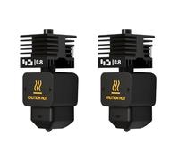 Set di 2 blocchi di calore H2D Hotend, 3D Printer Print Head Hot End Heating Block Kit with 0,8 mm Hardened Steel Socks and Silicone socks for Bambu Lab H2D, A1/A1 Mini