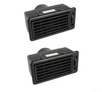 Set di 2 bocchette di ventilazione in ABS, 120 x 60 mm, per camion e bus | Set di 2 pezzi, dimensioni esterne 120 x 60 mm, ABS nero, su misura per cruscotto, facile installazione