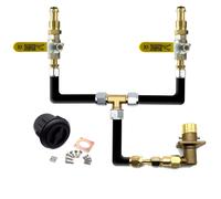 Set Di 2 Bombole Di GPL Ricaricabili Propano Con 4 Metri Di Tubo Flessibile