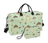 Set di 2 borse da viaggio trapuntate per il fine settimana, elegante, Salvia ai funghi, One Size, Classico